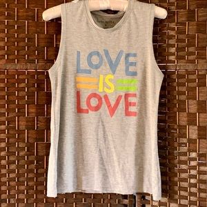 Love is Love Sleeveless TShirt | Size Small | Gray | Free with Purchase